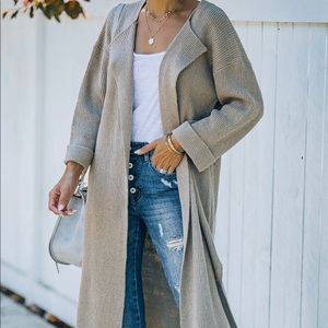 Tan Vici Martin Knit Oversized Sweater
